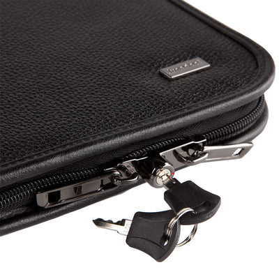 Magnetic Locking Case - Black Leather