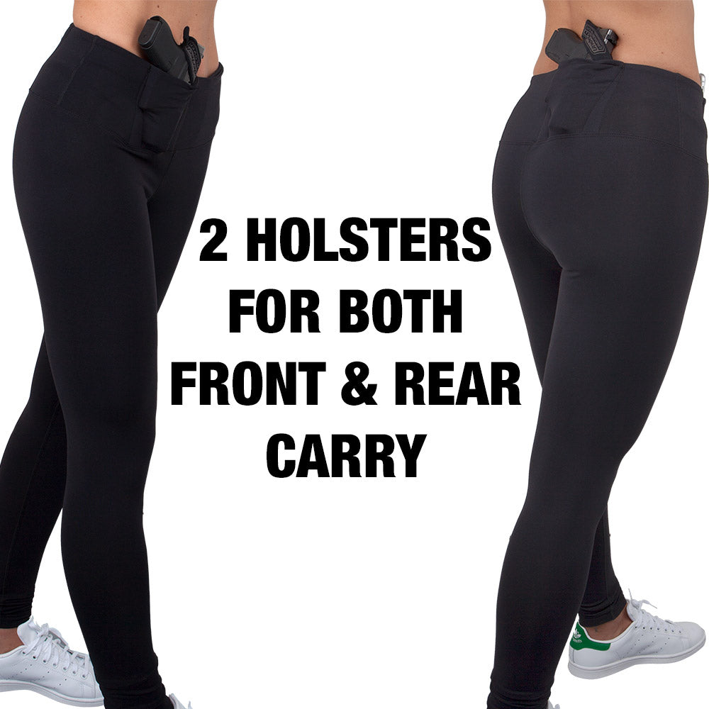 Black Concealed Carry Leggings- Right Hand Only - C4