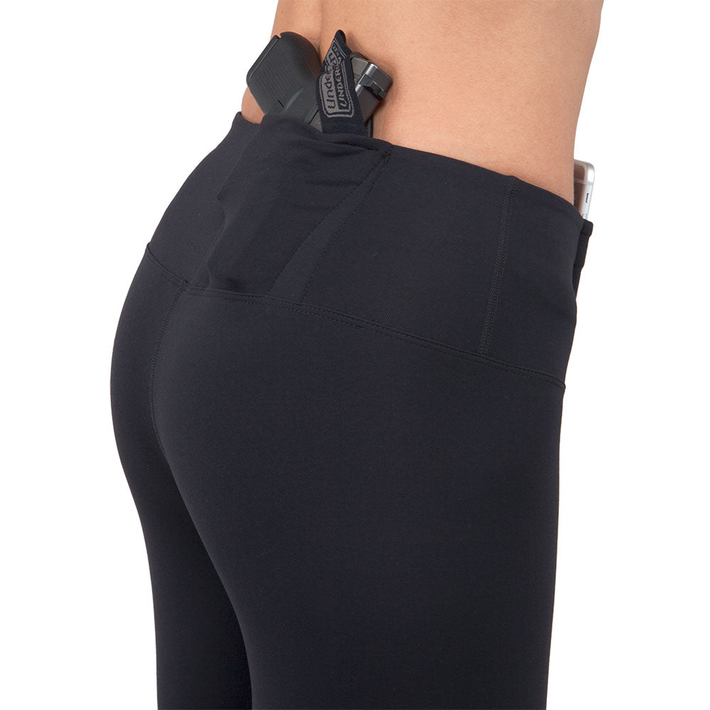 Concealment Express Concealed Carry Leggings - CCW Carry Leggings w/Holster  & Side Pockets - Undercover Concealment Yoga Pants - CCW Clothing Universal  Gun Holster (Colorado Red, XS) at  Women's Clothing store