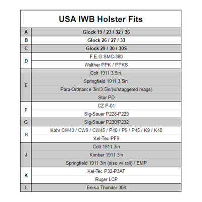 USA - IWB Holster