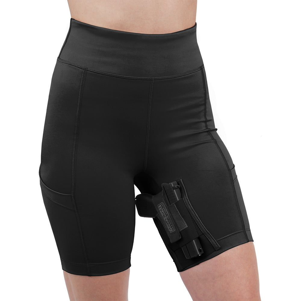 Tactical Carry Concealed Elastic Women's Ladies Leg Band Thigh Gun Holster  Black